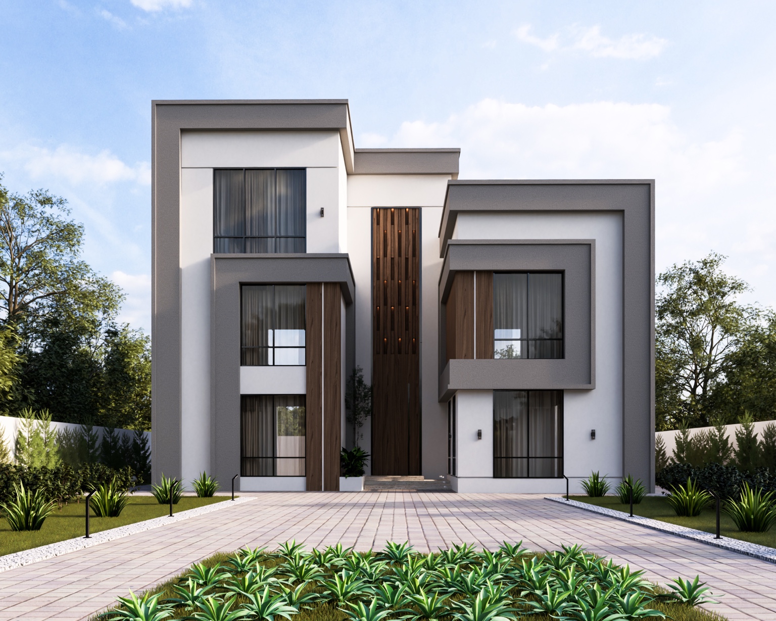 Villa facade design from the Modern Build project portfolio