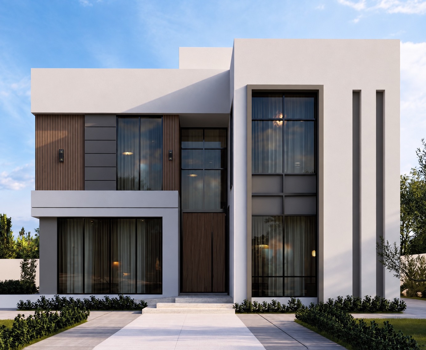 Villa facade design from the Modern Build project portfolio