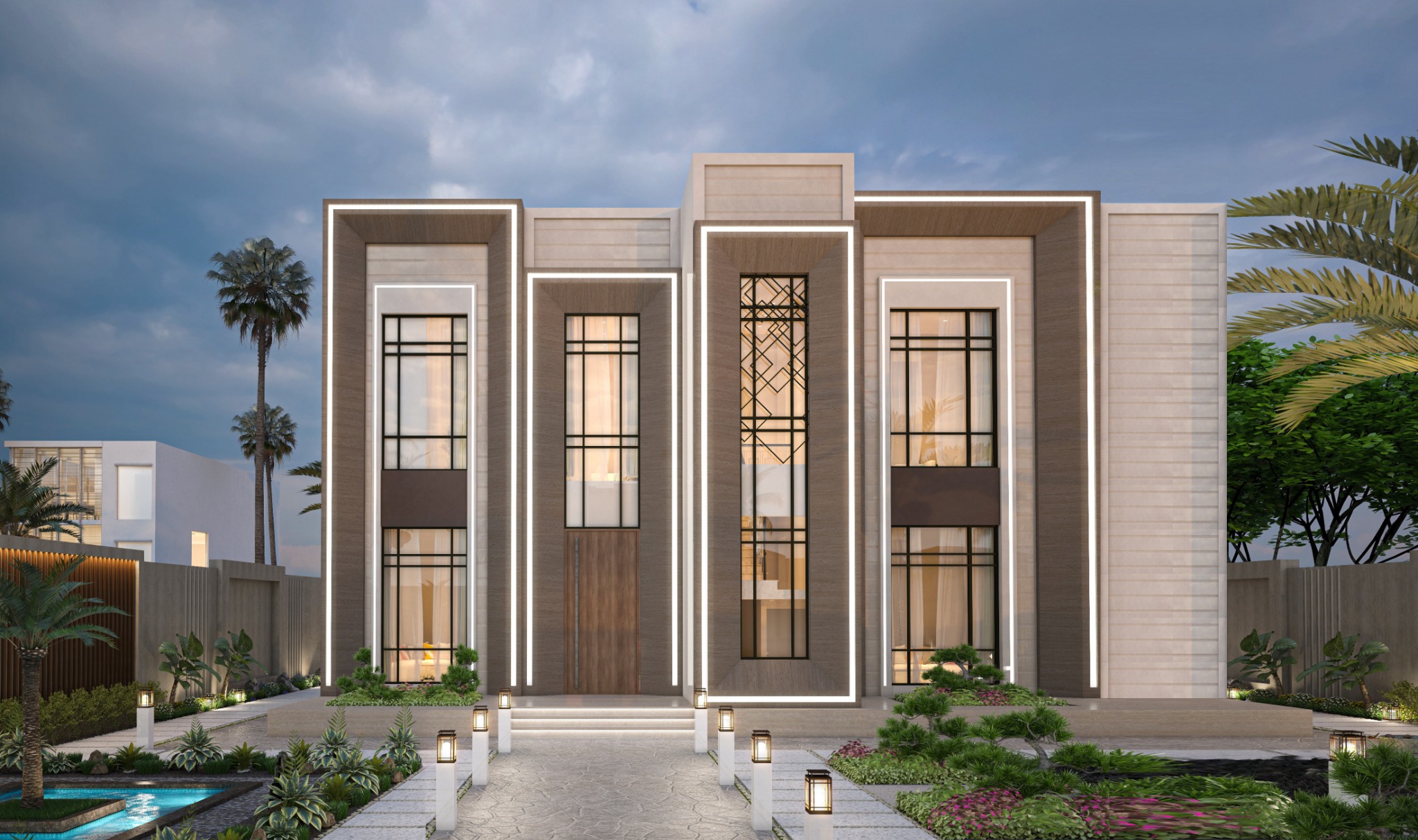 Villa facade design from the Modern Build project portfolio